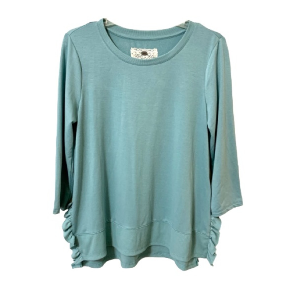 Cupio Blush 3/4 Sleeve Blouse - Green - Medium